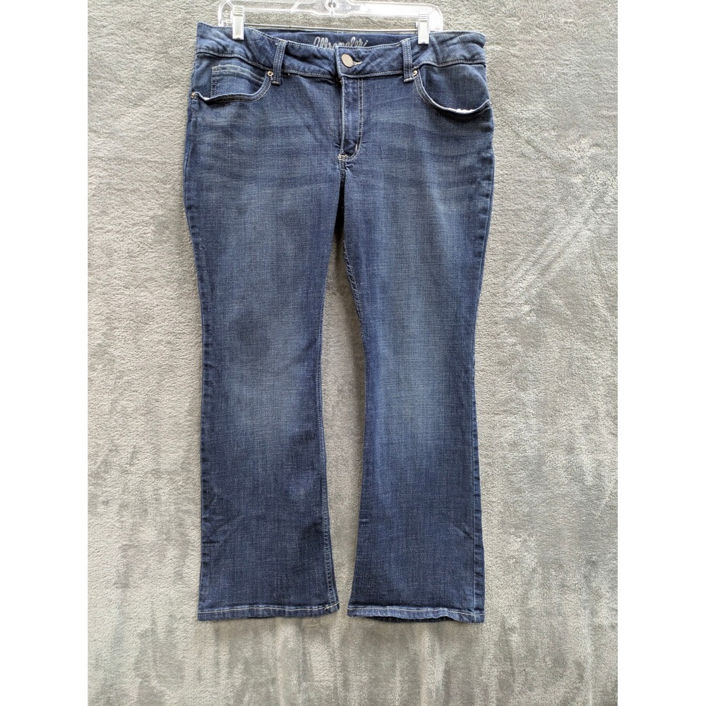 Wrangler Bootcut Jeans Womens 18 Dark Wash Denim Stretch Mid Rise Western